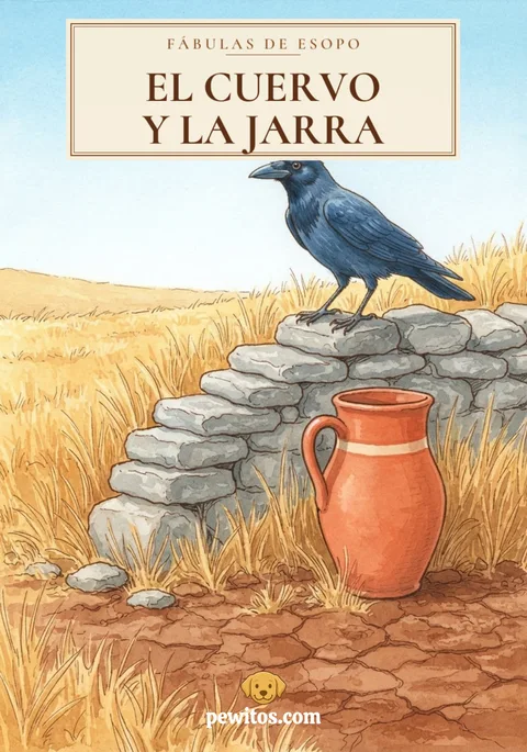 El cuervo y la jarra